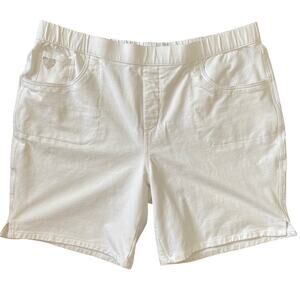 QUACKER FACTORY DREAMJEANNES NWOT 8" Shorts Size XL White Five Pocket Styling